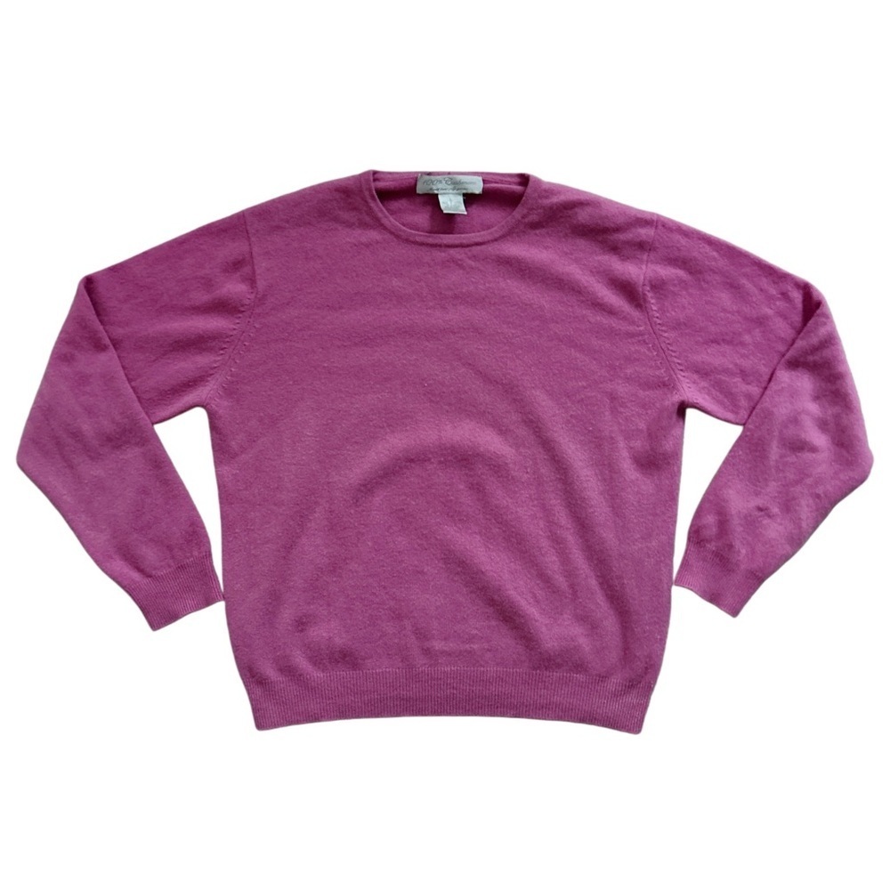 Cashmere Pink 2 Ply Yarn Sweater Size Large